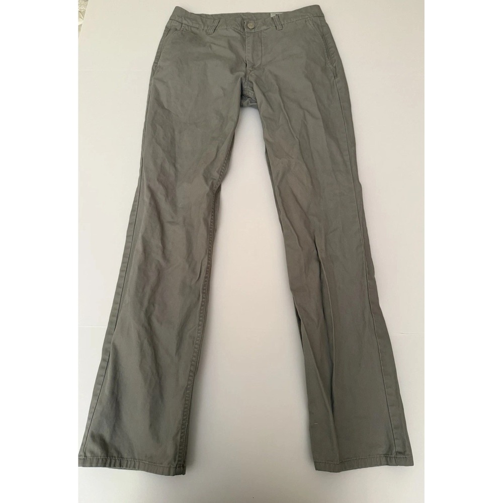 Bonobos Men 30x32 Chino Pants Gray Straight Fit Casual 100% Cotton Preppy Plaid